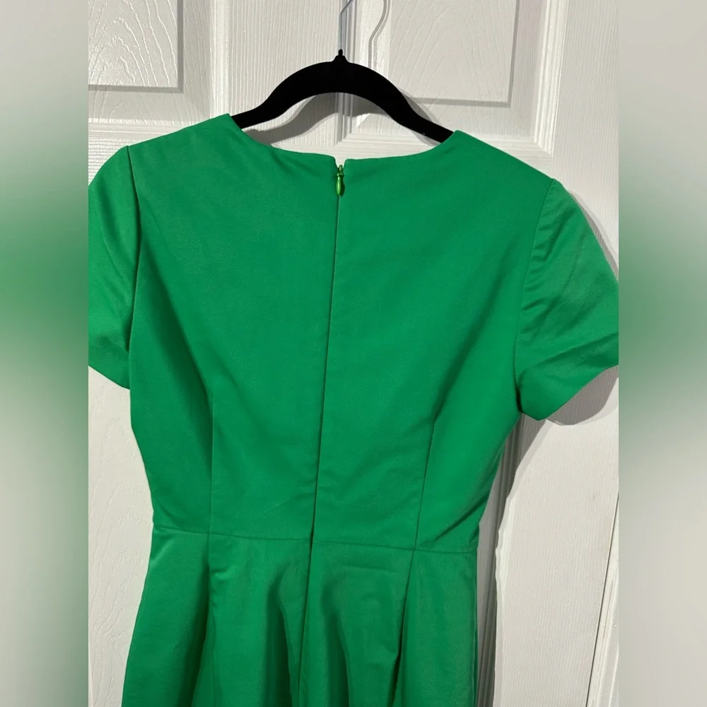 J. Crew Green Elegant Short Sleeve Dress size 0 - Picture 14 of 16